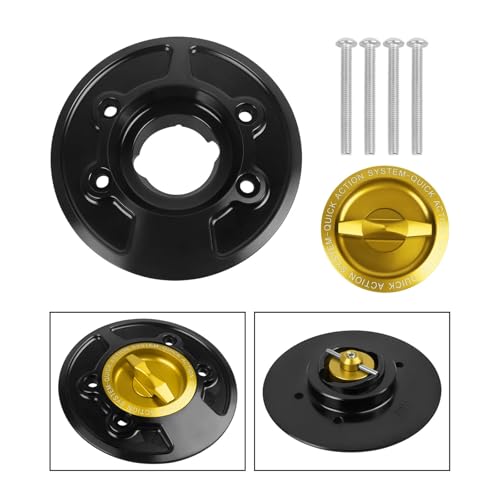For S1000RR S1000R HP4 K1600GT K1600GTL R1200GS ADV R 1200 R CLASSIC HP2 Keyless Quick Release Tank Tankdeckel Gas Abdeckung(Gold) von SAPIIKEF