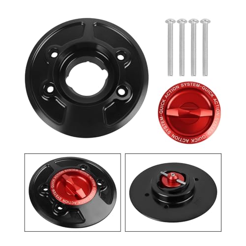 For S1000RR S1000R HP4 K1600GT K1600GTL R1200GS ADV R 1200 R CLASSIC HP2 Keyless Quick Release Tank Tankdeckel Gas Abdeckung(Red) von SAPIIKEF