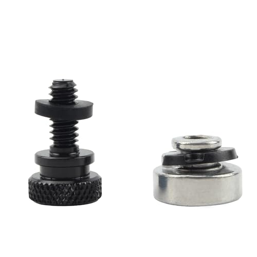 For Sportster Touring Street Glide Motorrad Mount Bolt Schraube 1/4 "20 Gewinde Bolzen Sattel Schraube Mutter Mount Knob Abdeckung(Black) von SAPIIKEF