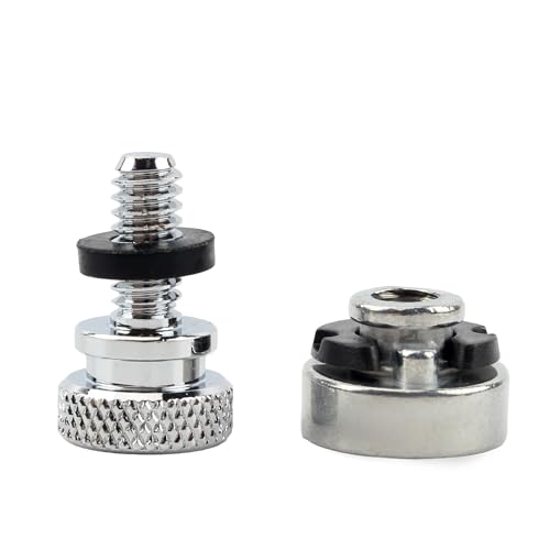 For Sportster Touring Street Glide Motorrad Mount Bolt Schraube 1/4 "20 Gewinde Bolzen Sattel Schraube Mutter Mount Knob Abdeckung(Silver) von SAPIIKEF