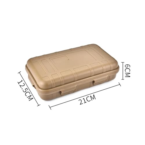 Große Werkzeugbox for das Outdoor-Überlebenskit, stoßfest und druckfest, wasserdicht und sturzsicher, versiegelte Box, Aufbewahrungsbox for das Überleben in der Wildnis(XL-Brown) von SAPIIKEF