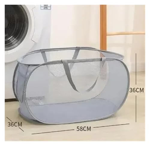 Horizontaler Faltbarer Wäschekorb, Netzstoff, atmungsaktiver Wäschekorb, Aufbewahrungskörbe mit großer Kapazität, Wohnaccessoires Horizontaler Faltbarer Wäschekorb, Netzstoff, atmungsaktiver Wäschekorb, Aufbewahrungskörbe mit großer Kapazität, Wohnaccessoires von SAPIIKEF