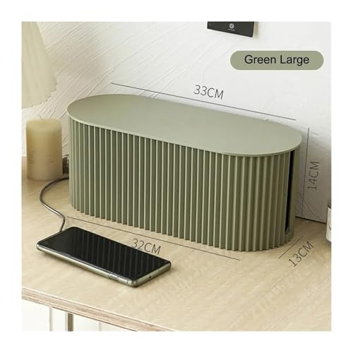Kabelaufbewahrungsbox mit großer Kapazität Datensteckplatinen-Aufbewahrungsbox Desktop-Kabelmanagementbox Router-Halterung(Green) von SAPIIKEF