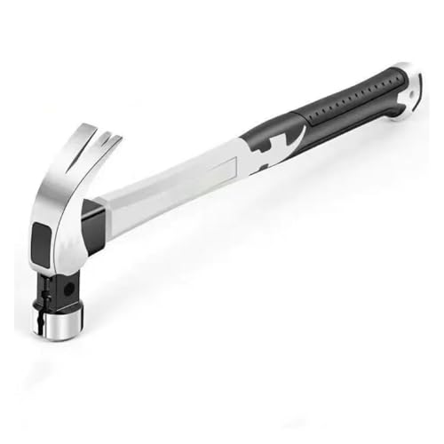 Klauenhammer aus Edelstahl mit langem Griff, Doppelnagel-Nuthammer, arbeitssparend, rutschfest, multifunktionales Handwerkzeug(B-10oz) von SAPIIKEF