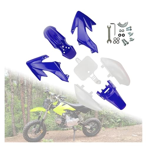 Kunststoff-Verkleidungs-Bodykits passend for CRF50 XR50, for CRF 50 Pit Dirt Motor Trail Bike 50cc 70cc 90cc 110cc 125cc 140(Blue with white) von SAPIIKEF