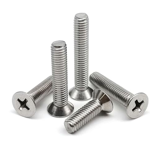 M1 M1.2 M1.4 M1.6 M2 M2.5 M3 M3.5 M4 M5 M6 M8 Kreuzschlitzschraube mit flachem Senkkopf A2-70 304 Edelstahl GB819(45mm,M2 50pcs) von SAPIIKEF