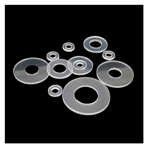 M1.6 M2 M2.5 M3 M4 M5 M6 M8 M10 M12 Weicher Hartplastik PVC Acryl Klare transparente Isolierung Flache Unterlegscheibe Einfache Dichtungsunterlage(Hard 500 pieces,M8x16x1mm) von SAPIIKEF