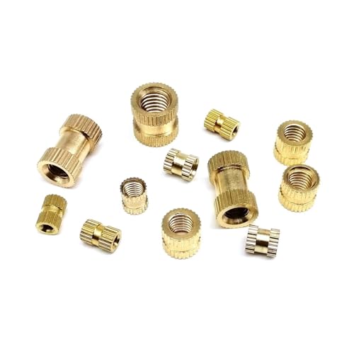 M1.6 M2 M2.5 M3 M4 M5 M6 Rändelgewinde Messing Kupfer Einsatzmutter Eingebettete Nutsert for Hot Melt Wärme Spritzguss 3D Druck(10pcs M6(OD 9mm),Length 10mm) von SAPIIKEF