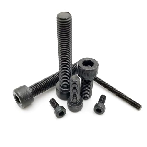 M2 M2.5 M3 M4 M5 M6 M8 DIN912 Vollgewinde Sechskantschraube mit Innensechskant, schwarzer Stahl der Güteklasse 12.9(25mm,10pcs M5) von SAPIIKEF