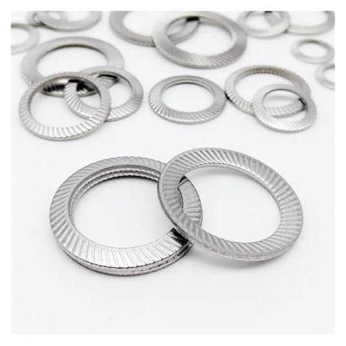 M2.5 M3 M4 M5 M6 M8 M10 M12 M14 M16 DIN9250 A2-70 304 Edelstahl-Scheibenfeder Fächerscheibe Gerändelte elastische Dichtung(50pcs M6) von SAPIIKEF