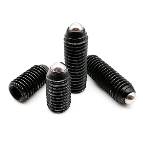 M2.5 M3 M4 M5 M6 M8 M10 M12 M16 Schwarz Grade 12,9 Stahl Hex Innensechskant Feder Kugel Kolben Madenschraube Punkt Stellschraube(4mm,M3 20pcs) von SAPIIKEF