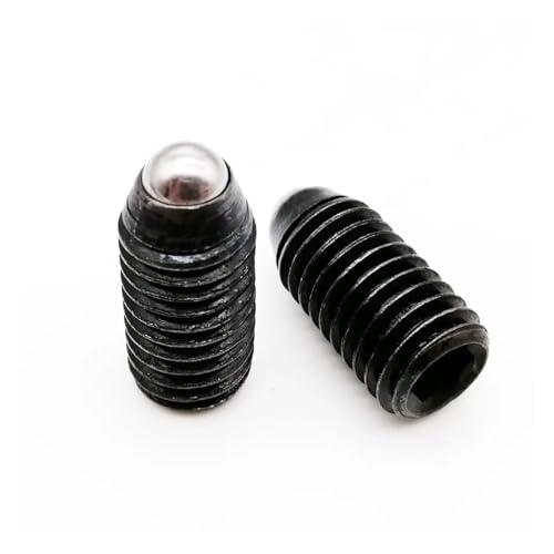 M2.5 M3 M4 M5 M6 M8 M10 M12 Schwarzer Stahl der Güteklasse 12.9 304 Edelstahl Innensechskant Federkugel Kolben Madenschraube Punkt Stellschraube(Grade 12.9 steel,16MM_M10 2PCS) von SAPIIKEF