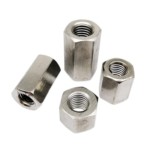 M3 M4 M5 M6 M8 M10 M12 A2-70 304 Edelstahl DIN6334 Sechskant Sechskant Verlängerte Lange Stange Kupplungsmutter Verbindungsstück Rohrmutter(1pc M12,35mm) von SAPIIKEF