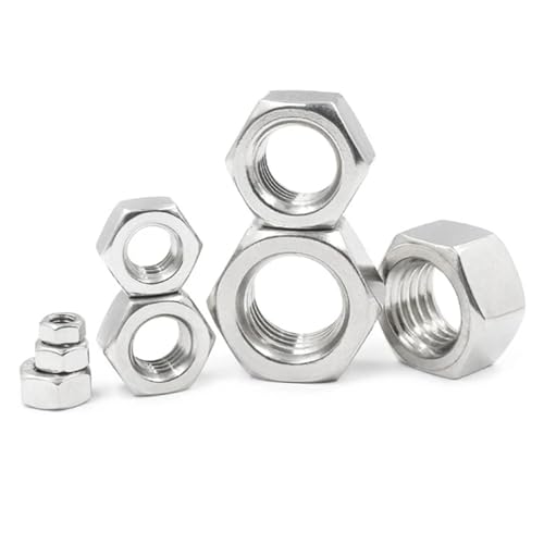 M3 M4 M5 M6 M8 M10 M12 Edelstahl Sechskantmutter Metrisch DIN934 A2 304(M6 10PCs) von SAPIIKEF
