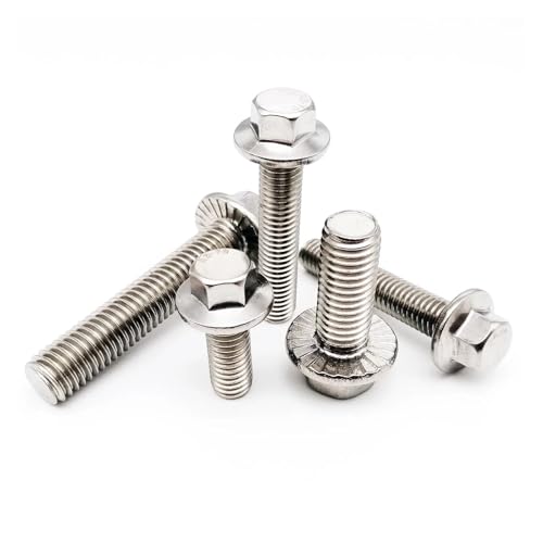 M4 M5 M6 M8 M10 M12 A2-70 304 Edelstahl GB5787 Sechskantschraube mit Unterlegscheibe Sechskantkopf mit gezähnter Flanschschraube(2pcs M10x40mm) von SAPIIKEF