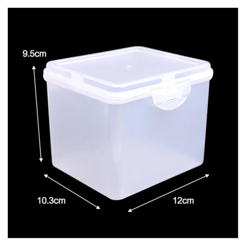Mehrzweck-Aufbewahrungsbox, rechteckige Form, Aufbewahrungskoffer aus Kunststoff mit Deckel, durchsichtiger Behälter for kleine Dinge, zur Aufbewahrung von Schmuck und Stirnbändern(9.5x10.3x12cm) von SAPIIKEF