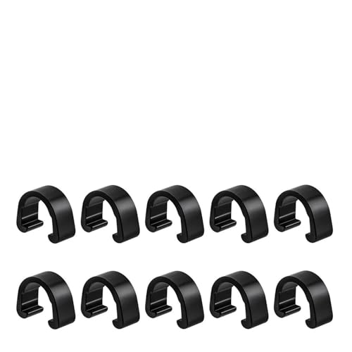 Metall-Fahrrad-C-Clips Klemmen Gehäuse Schlauchführungsklemmen Fahrräder Bremskabel Schaltwerk Schaltzug Feste Clips Rahmenschnalle(Black) von SAPIIKEF