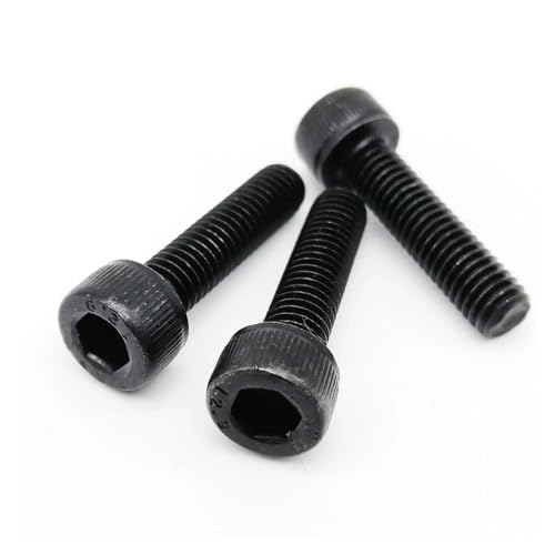 Mix Größe M1.6 M2 M2.5 M3 M4 Schwarz Grade 12,9 Stahl Sechskant Innensechskant Zylinderkopf Schraube Bolzen Mutter Unterlegscheibe Set Sortiment Kit(Set A 400pcs) von SAPIIKEF