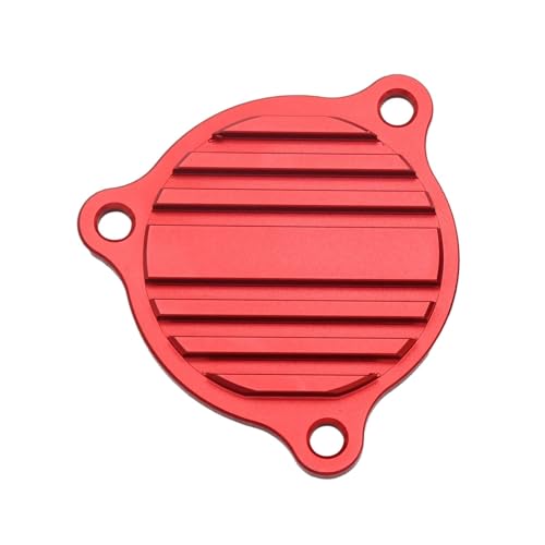 Motorcycle CNC Oil Pump Cover Guard Cap and Oil Filter Cover Cap For 250 350 450 500 530 SXF XCF XCW EXC EXCF 2009-2020 2021(Red Pump Cover) von SAPIIKEF