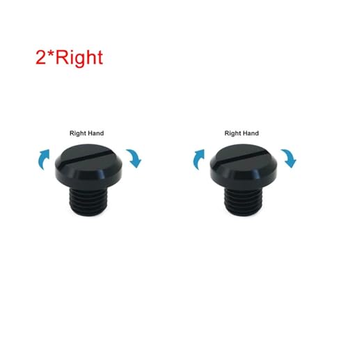 Motorcycle M10*1.25 Left Right-Hand Threaded Mirror Hole Plug Screw Bolts Covers Caps For FZ07 FZ09 FZ1 MT07 MT09 XSR900(2right Black) von SAPIIKEF