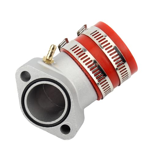Motorrad Ansaugstutzen Vergaser Boot for GY6 125cc 150cc 4T Motor Carb Adapter Interface Motorrad ATV Zubehör(Red) von SAPIIKEF