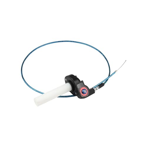 Motorrad Beschleuniger Gasgriff Griffe Teile 1200mm Kabel 22mm 7/8'' Universal Enduro Motocross Dirt Pit Bike Zubehör(Blue) von SAPIIKEF