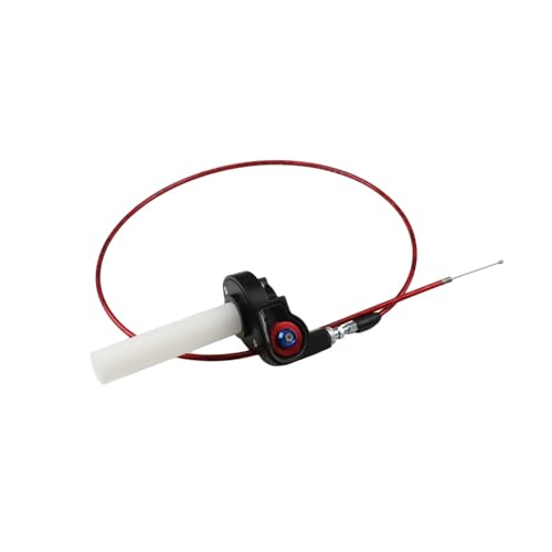 Motorrad Beschleuniger Gasgriff Griffe Teile 1200mm Kabel 22mm 7/8'' Universal Enduro Motocross Dirt Pit Bike Zubehör(Red) von SAPIIKEF