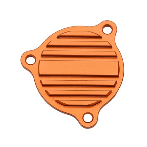Motorrad CNC Ölpumpenabdeckung Schutzkappe und Ölfilterabdeckung Kappe for 250 350 450 500 530 SXF XCF XCW EXC EXCF 2009-2020 2021(Orange Pump Cover) von SAPIIKEF