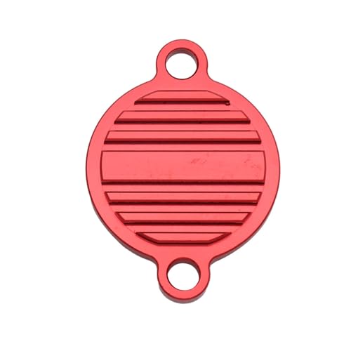 Motorrad CNC Ölpumpenabdeckung Schutzkappe und Ölfilterabdeckung Kappe for 250 350 450 500 530 SXF XCF XCW EXC EXCF 2009-2020 2021(Red Filter Cover) von SAPIIKEF