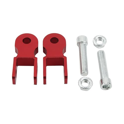 Motorrad Dirt Bike CNC Hinten Stoßdämpfer Höhe Extender Riser Motorrad Stoßdämpfer Moto Zubehör 1 Set(Large Red) von SAPIIKEF