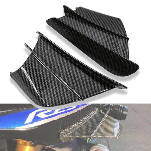 Motorrad Front Verkleidung Aerodynamische Winglets Dynamische Flügel Kit for R3 R25 Z400 400 CBR(Matte Fiber Look) von SAPIIKEF