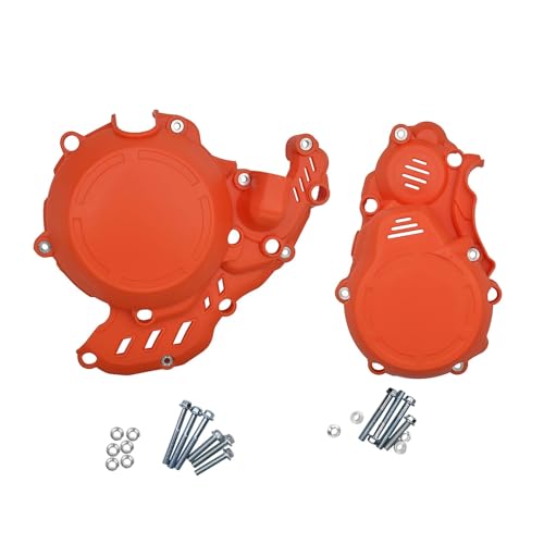 Motorrad Motor Abdeckung Kupplung Magneto Protector for SXF XCF EXC 250 350 2023 for FE FC EC Motocross Zubehör(SET Orange) von SAPIIKEF