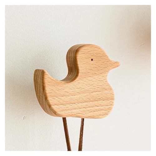 Neue Tier Massivholz Haken Buche Hängen Aufhänger Badezimmer Wand Haken Schlafzimmer Mantel Lagerung Rack-Home Handtuch Schlüssel Dekoration Haken(Duck) von SAPIIKEF