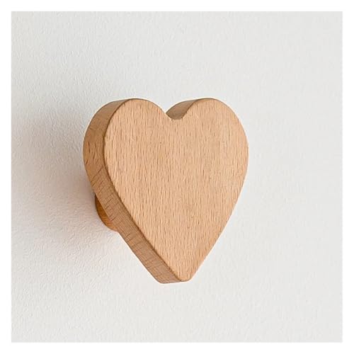 Neue Tier Massivholz Haken Buche Hängen Aufhänger Badezimmer Wand Haken Schlafzimmer Mantel Lagerung Rack-Home Handtuch Schlüssel Dekoration Haken(Love) von SAPIIKEF
