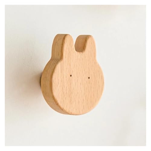 Neue Tier Massivholz Haken Buche Hängen Aufhänger Badezimmer Wand Haken Schlafzimmer Mantel Lagerung Rack-Home Handtuch Schlüssel Dekoration Haken(Rabbit Head) von SAPIIKEF