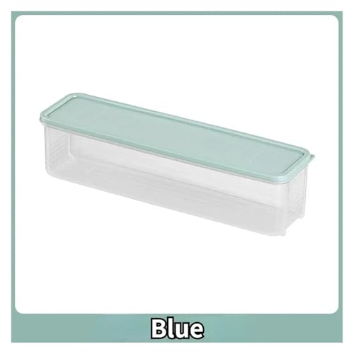 Nudel-Aufbewahrungsbox, Küchen-Kunststoff mit Deckel, versiegelter Behälter, große Kapazität, rechteckig, for Obst, Eier, Kühlschrank(Blue) von SAPIIKEF