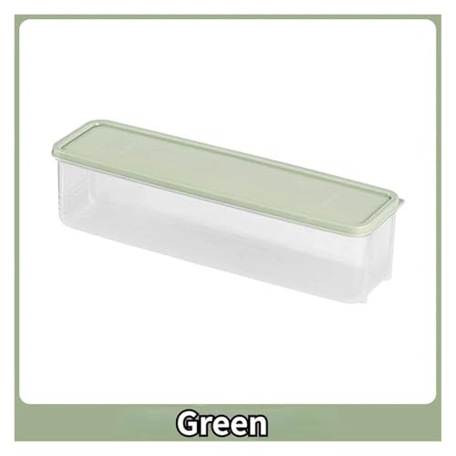 Nudel-Aufbewahrungsbox, Küchen-Kunststoff mit Deckel, versiegelter Behälter, große Kapazität, rechteckig, for Obst, Eier, Kühlschrank(Green) von SAPIIKEF
