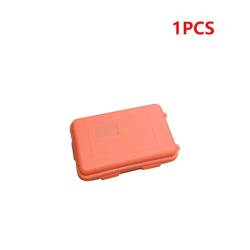 SAPIIKEF 1/3 STÜCKE S/L/XXL Größe Outdoor Kunststoff Wasserdicht Versiegelt Überlebensbox Container Camping Outdoor Reisebox Aufbewahrungsbox(Orange L 1PCS) von SAPIIKEF