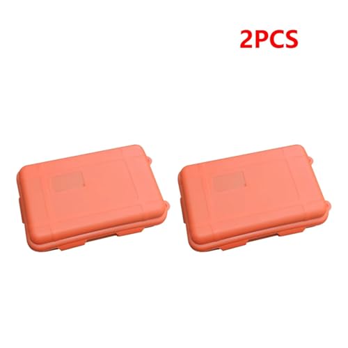 SAPIIKEF 1/3 STÜCKE S/L/XXL Größe Outdoor Kunststoff Wasserdicht Versiegelt Überlebensbox Container Camping Outdoor Reisebox Aufbewahrungsbox(Orange L 2PCS) von SAPIIKEF