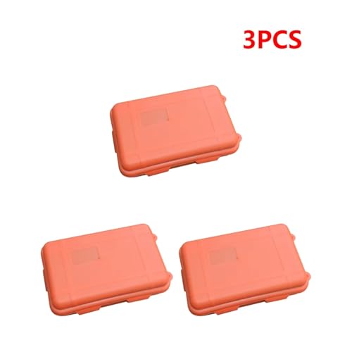 SAPIIKEF 1/3 STÜCKE S/L/XXL Größe Outdoor Kunststoff Wasserdicht Versiegelt Überlebensbox Container Camping Outdoor Reisebox Aufbewahrungsbox(Orange L 3PCS) von SAPIIKEF