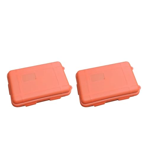 SAPIIKEF 1/3 STÜCKE S/L/XXL Größe Outdoor Kunststoff Wasserdicht Versiegelt Überlebensbox Container Camping Outdoor Reisebox Aufbewahrungsbox(Orange M 2PCS) von SAPIIKEF
