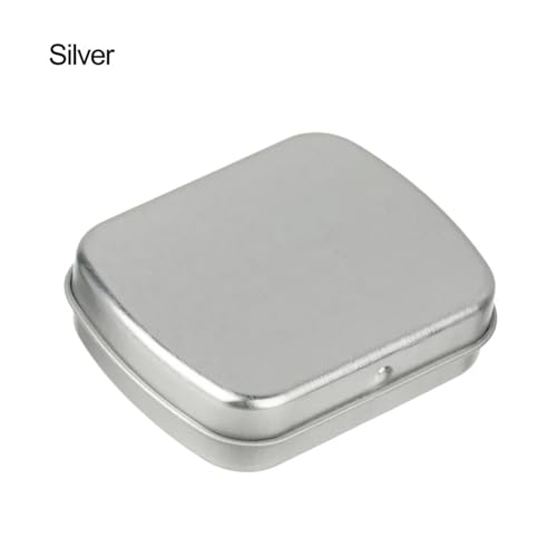 SAPIIKEF 1 PC Mini Zinn Metall Box versiegelt Glas Verpackung Boxen Schmuck Candy Box kleine Lagerung Dosen Münze(Black) von SAPIIKEF