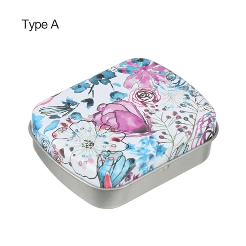 SAPIIKEF 1 PC Mini Zinn Metall Box versiegelt Glas Verpackung Boxen Schmuck Candy Box kleine Lagerung Dosen Münze(Brown) von SAPIIKEF