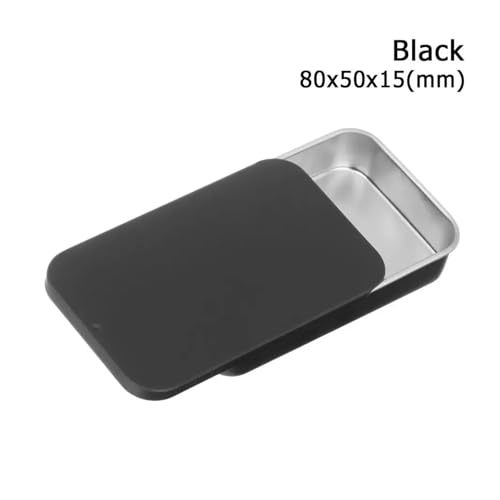 SAPIIKEF 1 PC Mini Zinn Metall Box versiegelt Glas Verpackung Boxen Schmuck Candy Box kleine Lagerung Dosen Münze(DEEP Blue) von SAPIIKEF