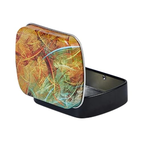 SAPIIKEF 1 PC Mini Zinn Metall Box versiegelt Glas Verpackung Boxen Schmuck Candy Box kleine Lagerung Dosen Münze(Gold) von SAPIIKEF