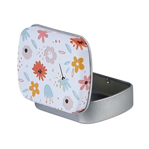 SAPIIKEF 1 PC Mini Zinn Metall Box versiegelt Glas Verpackung Boxen Schmuck Candy Box kleine Lagerung Dosen Münze(Grey) von SAPIIKEF