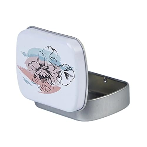 SAPIIKEF 1 PC Mini Zinn Metall Box versiegelt Glas Verpackung Boxen Schmuck Candy Box kleine Lagerung Dosen Münze(Khaki) von SAPIIKEF