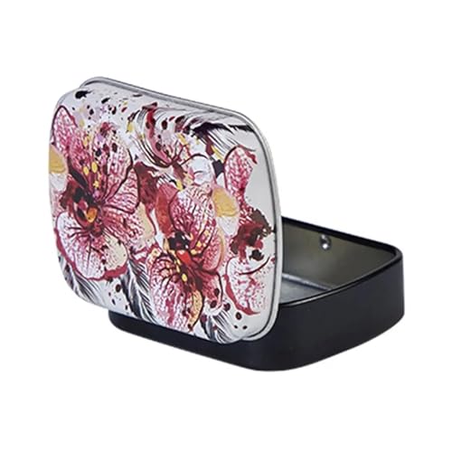SAPIIKEF 1 PC Mini Zinn Metall Box versiegelt Glas Verpackung Boxen Schmuck Candy Box kleine Lagerung Dosen Münze(Lake Blue) von SAPIIKEF