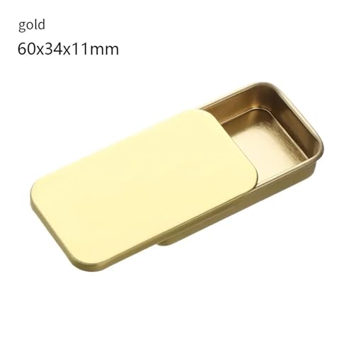 SAPIIKEF 1 PC Mini Zinn Metall Box versiegelt Glas Verpackung Boxen Schmuck Candy Box kleine Lagerung Dosen Münze(Light Yellow) von SAPIIKEF