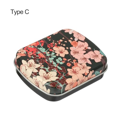 SAPIIKEF 1 PC Mini Zinn Metall Box versiegelt Glas Verpackung Boxen Schmuck Candy Box kleine Lagerung Dosen Münze(Multi) von SAPIIKEF